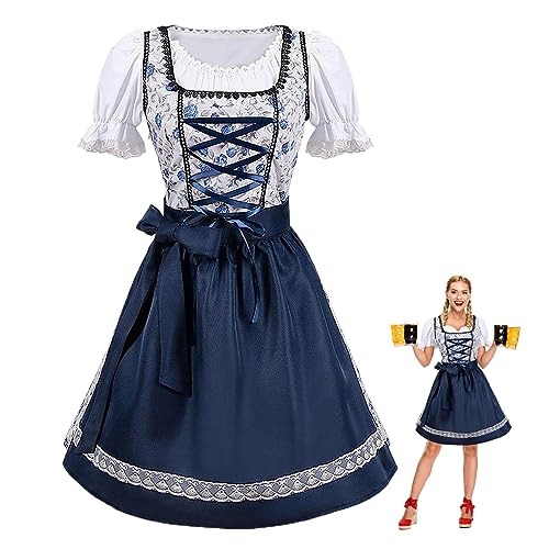 Kasmole Damen Dirndl fürs Oktoberfest | Deutsches Bier-Bayerisches Kleid für Damen - Weiches, dehnbares Bayerisches Biermädchen-Kostüm für Frauen und Mädchen als Geschenk von Kasmole