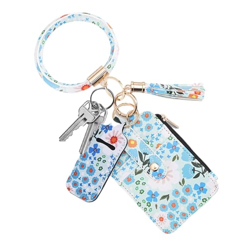 Kleine Geldbörsen mit Blumenmuster,Kleine Geldbörsen für Damen mit Blumenmuster,Schlankes Portemonnaie mit Kreditkartenetui - Mehrzweck-Reise-niedliches dünnes Kartenetui, tragbares süßes von Kasmole