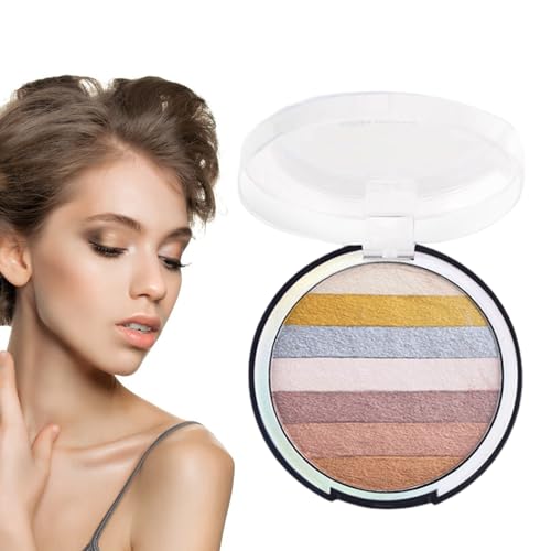 Lidschatten-Palette,Helle Schimmer-Lidschatten-Palette - Langlebige Augen-Make-up-Palette mit 7 Farben, Make-up-Lidschatten in natürlichen Farben für Mädchen Kasmole von Kasmole