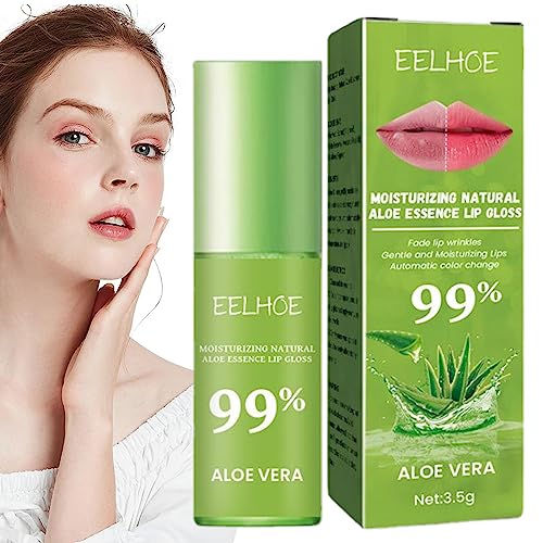 Lipgloss Klar - Natürlicher Aloe-Extrakt-Lippenessenz-Gloss zur Pflege | Lip Lifting Lip Gloss Essence, kraftvolles, aufpolsterndes Lippenglanzöl, verhindert rissige Lippen Kasmole von Kasmole