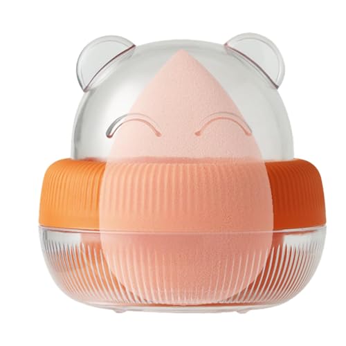 Make-up-Schwammhalter, Make-up-Schwammetui - Beauty Eierbehälter in Bärenform | Beauty- -Aufbewahrungskoffer, niedlicher Make-up-Schwämme-Koffer, Reise-Make-up- -Organizer für von Kasmole