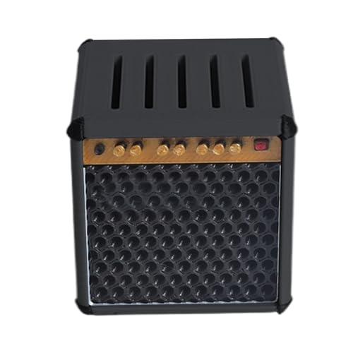 Miniatur Plektrenhalter in Form eines Gitarrenverstärkers | Eleganter Organizer für Musikliebhaber und Musiker, tragbares Gehäuse, große Kapazität, 3D-Druck, Geschenk für, Schwarz , Se référer au von Kasmole