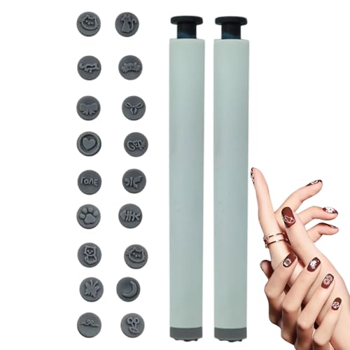 Nagelstempel Stift Set, Nagel Muster Stempel Stift, Verschmierungssicheres Maniküre Werkzeug Zum Gestalten Und Dekorieren von Kasmole