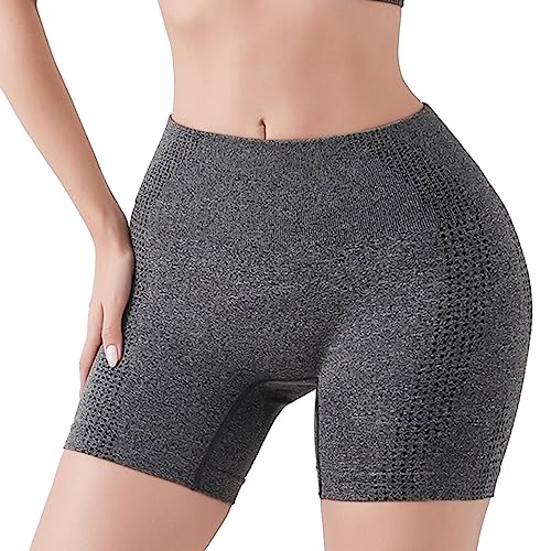 Nahtlose Sportshorts - Bequeme Bauchkontroll-Shorts - Nahtlose, elastische, multifunktionale Ionen-Shaping-Shorts, Anti-Scheuer-Shorts für Mädchen und Frauen Kasmole von Kasmole