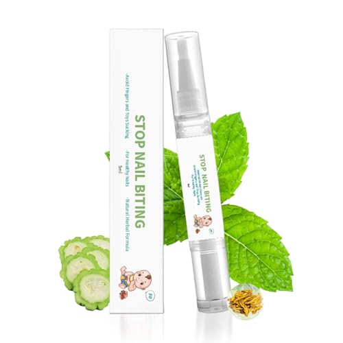 Toddler Nail Biting Polish | Stop Nail Biting Bitter Liquid - 5ml Mit Unangenehmem Geschmack Zur Unterstützung Gegen Mundkontakt Für Kindergarten Kita Mädchen Jugendliche von Kasmole