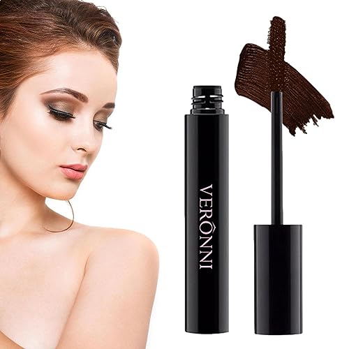 Wimpernverlängerungs-Mascara - 4D Silk Fiber Long Lash Cosmetic, Mascara für empfindliche Augen,Volumengebende und verlängernde Wimpernkosmetik-Mascara für schwungvolle Wimpern Kasmole von Kasmole