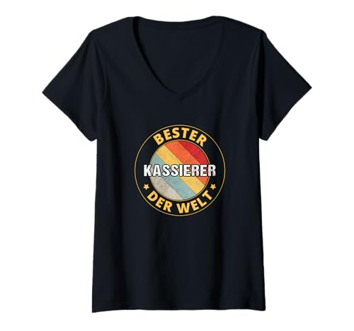 Damen Kassierer T-Shirt mit V-Ausschnitt Damen Kassierer T-Shirt mit V-Ausschnitt von Kassierer T-Shirts & Geschenke