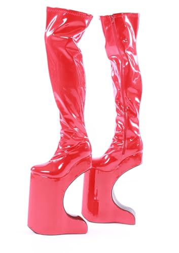 Drag Queen High Heels mit Halbmond Heel schwarz oder rot (Rot, EU Schuhgrößensystem, Erwachsene, Damen, Numerisch, M, 41) von Kassiopeya