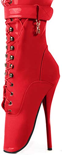 Kassiopeya Ballett Stiefeletten schwarz,rot,pink,weiß, clear Gr 36-46 (44, Rot) von Kassiopeya