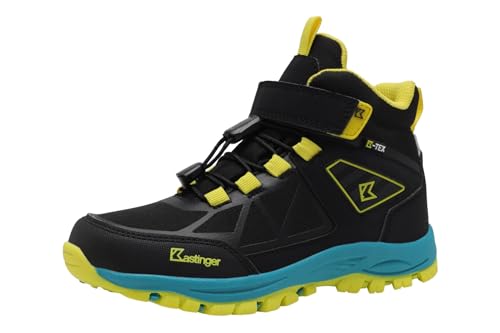 Kastinger Jungen Karlspitz Mid Ev Ktx Wanderschuh, Jet Black Neon Yellow, 31 EU von Kastinger