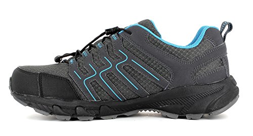 Kastinger Trailrun Wasserdichter Damen und Herren Outdoor-Halbschuh, K-TEX Membran für Wasserdichtigkeit und Atmungsaktivität, Schnellschnürung, Multisportschuh, charcoal/blue, 41 von Kastinger