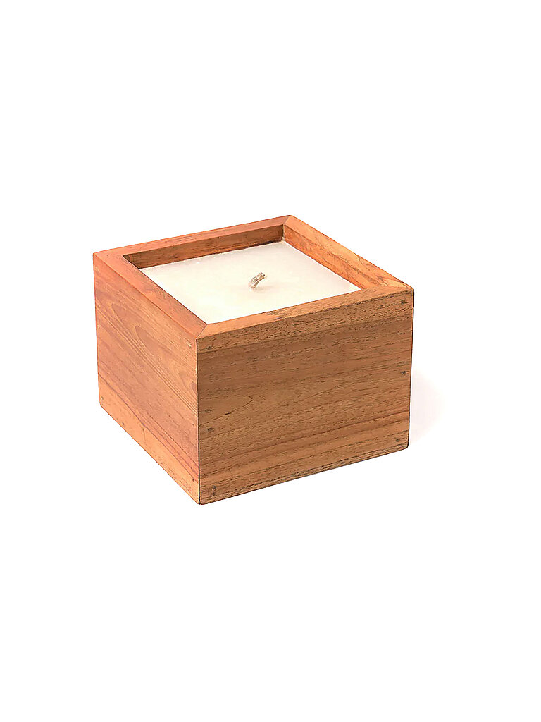 FYNCH HATTON Outdoor Kerze 20x20cm CAPETOWN eckig White  hellbraun von Kastner & Öhler DE/AT