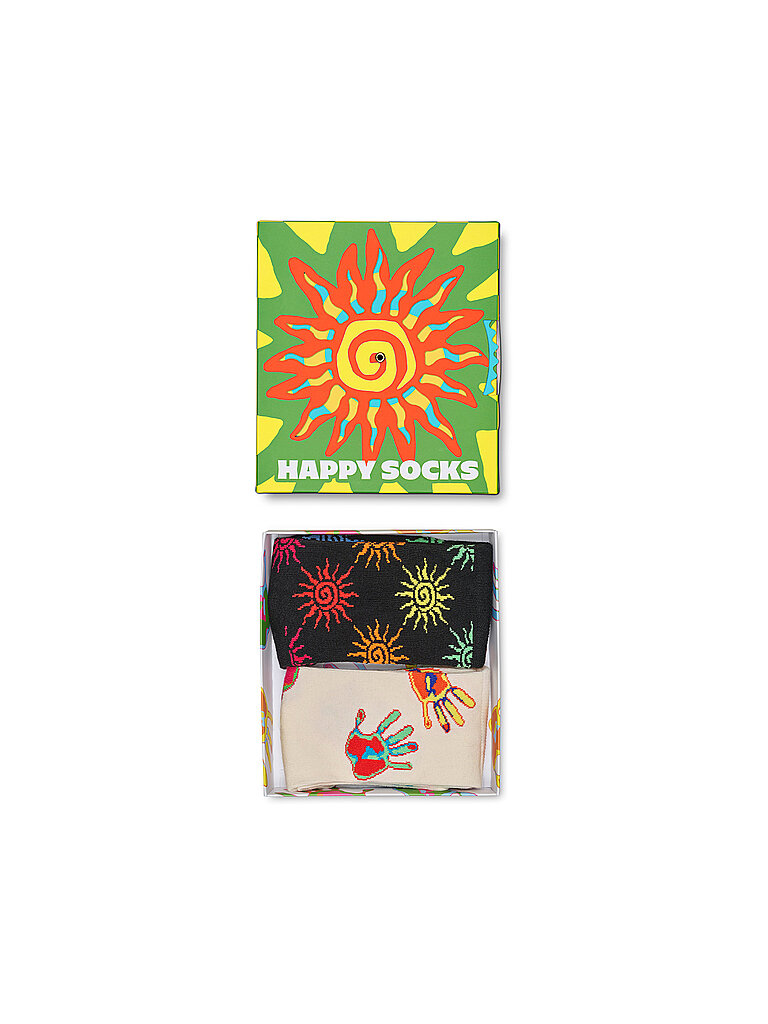 HAPPY SOCKS Herren Socken Geschenkbox SUMMER SWIRL 2er Pkg. 41-46 green bunt von Kastner & Öhler DE/AT