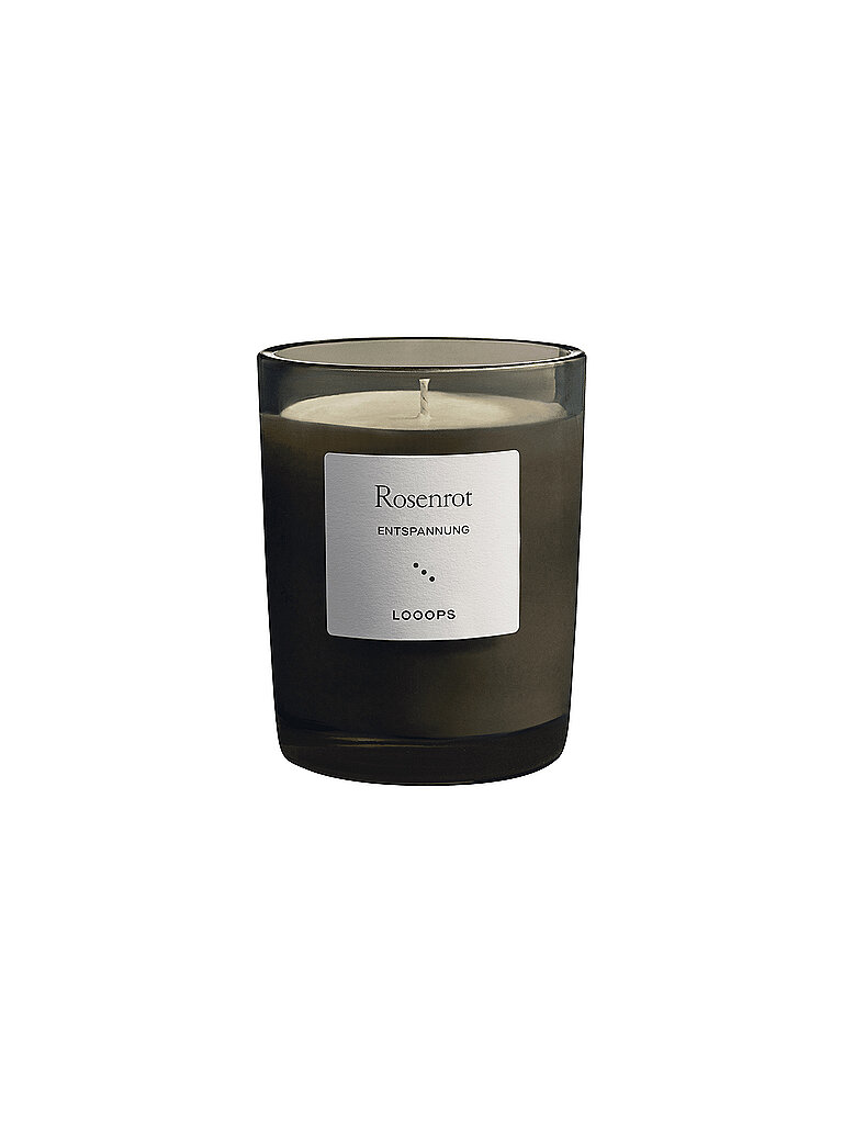 LOOOPS Duftkerze 250g ROSENROT dunkelgrün von Kastner & Öhler DE/AT