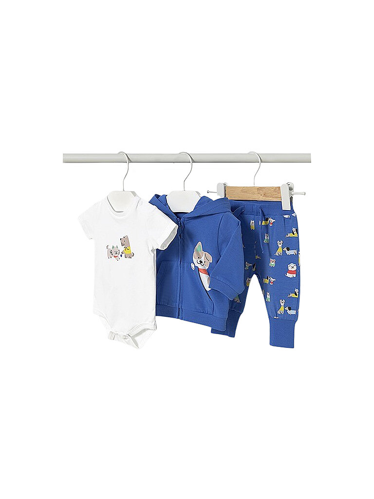 MAYORAL Baby Jogger Set 3-teilig Body, Sweatjacke und Hose blau | 56 von Kastner & Öhler DE/AT