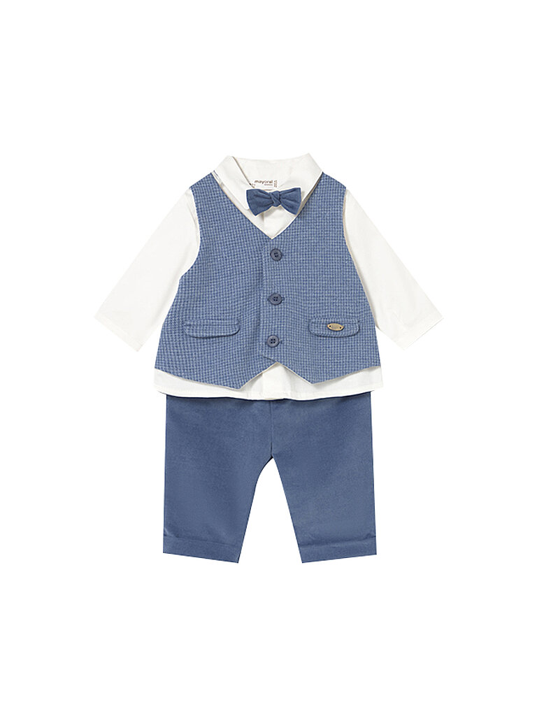 MAYORAL Baby Jungen Set 3-teilig Hemd, Hose und Fliege blau | 74 von Kastner & Öhler DE/AT