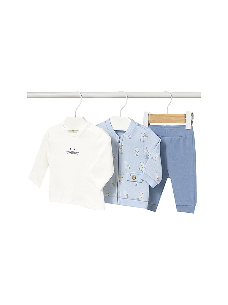 MAYORAL Baby Jungen Set 3-teilig Jacke, Langarmshirt und Hose blau | 62 von Kastner & Öhler DE/AT