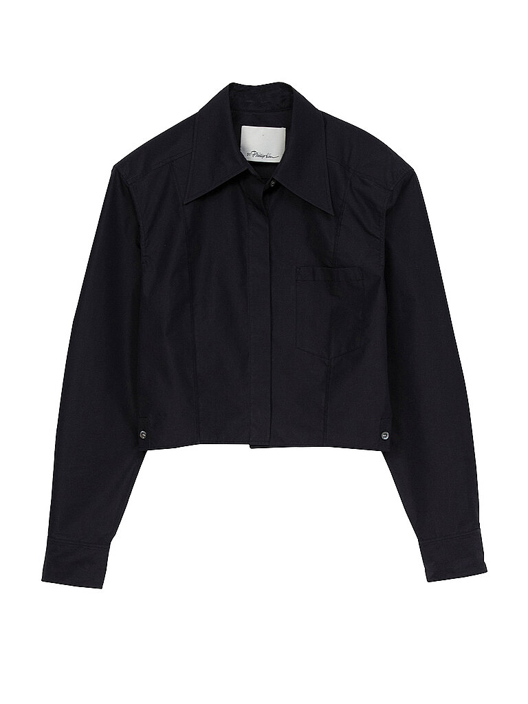 PHILLIP LIM Bluse Cropped Fit dunkelblau | 36 von Kastner & Öhler DE/AT