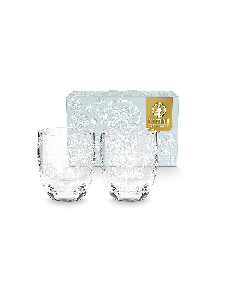 PIP STUDIO Wasserglas 2er Set 280ml Flower White PIP STUDIO Wasserglas 2er Set 280ml Flower White von Kastner & Öhler DE/AT