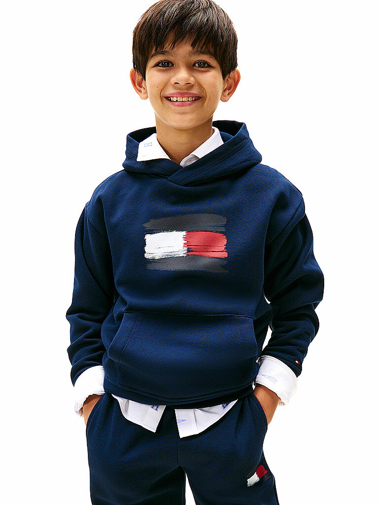 TOMMY HILFIGER Jungen Kapuzensweater - Hoodie dunkelblau | 92 von Kastner & Öhler DE/AT