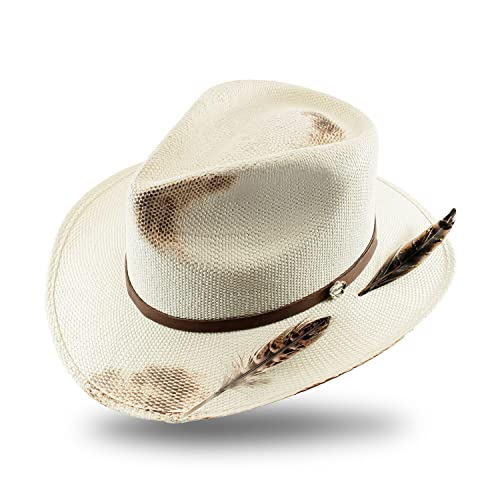 Kastori Strohhut Draco-S - Modische Hüte für Damen Herren Hats - beige (M) von Kastori