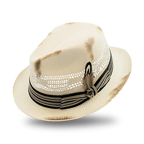 Kastori Strohhut Leno-S - Modische Hüte für Damen Herren Hats - beige (S) von Kastori