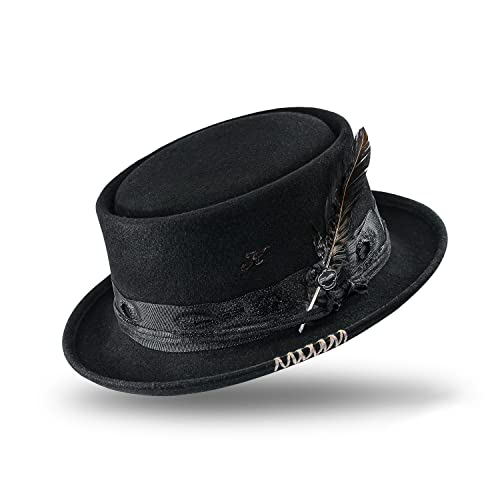 Kastori Wollfilzhut Laris - Modische Hüte für Damen Herren Hats - schwarz (L) von Kastori
