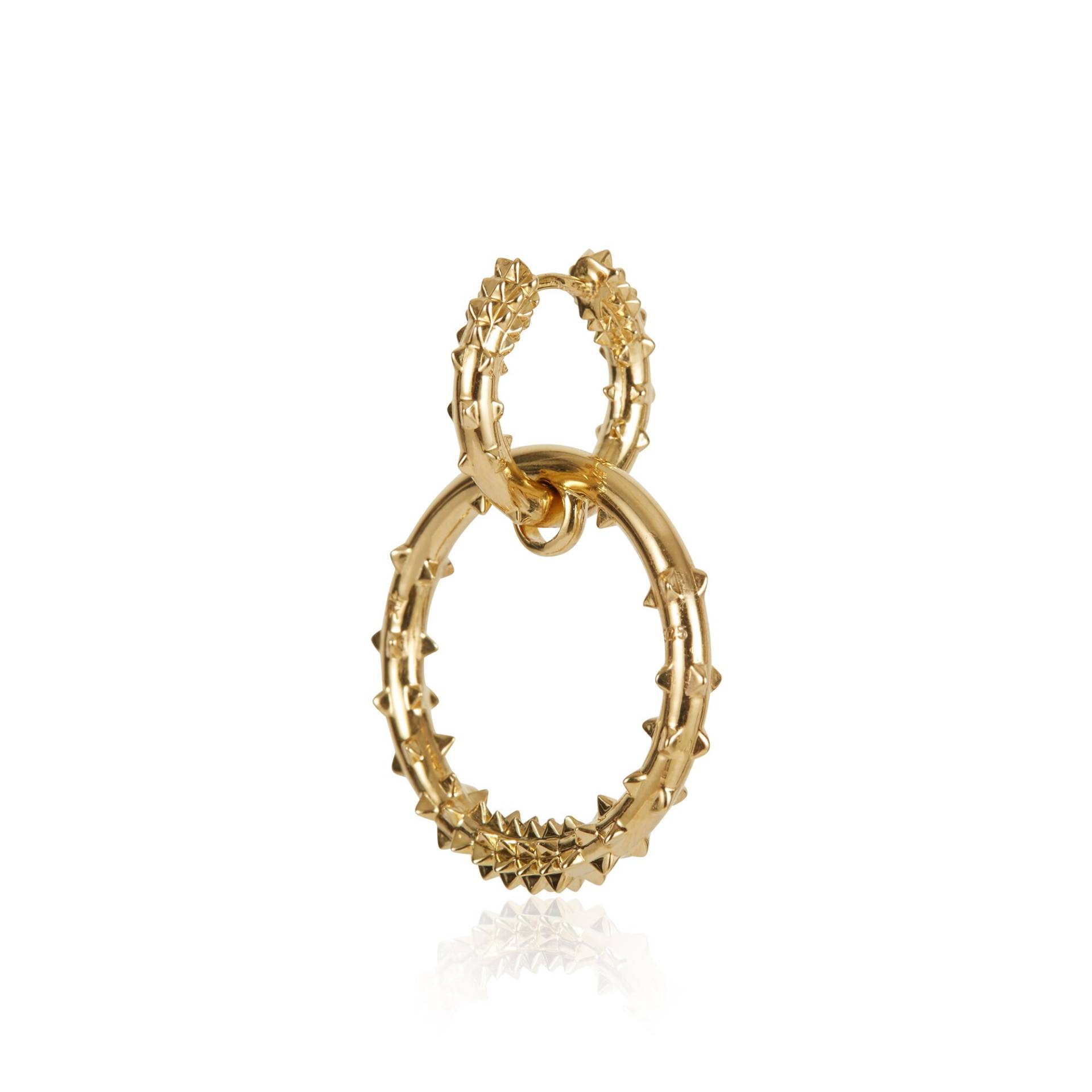 Doppel Hoop Ohrring - Gold von KasunLondon