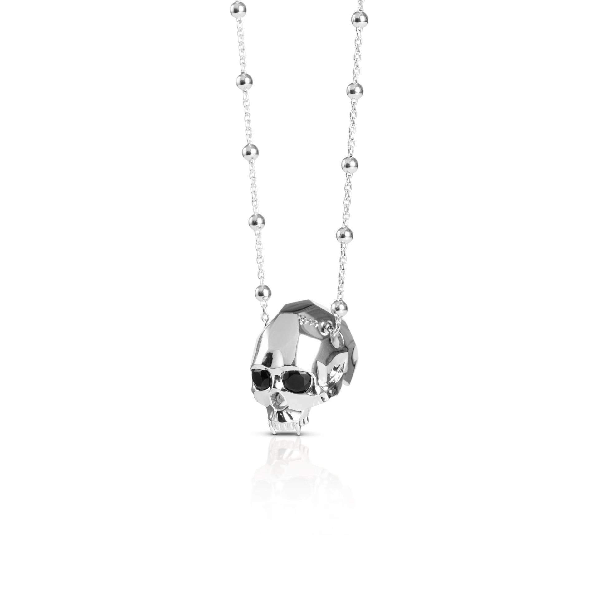 Kieferloser Vampir Totenkopf Anhänger | Silber Gott Liebt Fangzähne Statement Schmuck Punk von KasunLondon