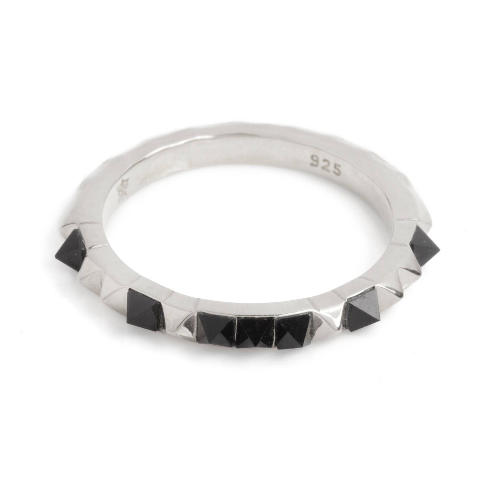 Onyx Krokodil Stapelring Silber von KasunLondon