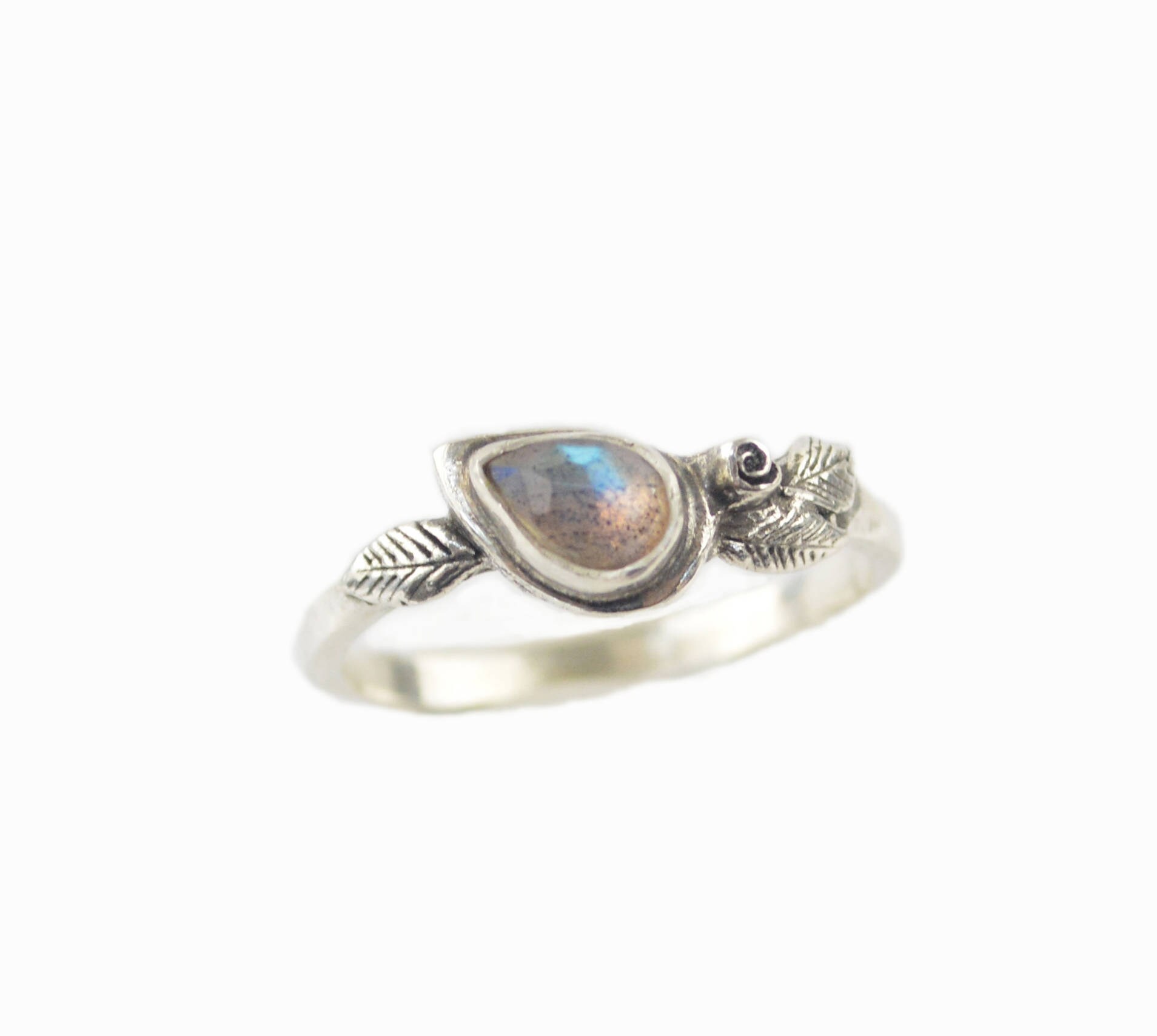 Labradorit Ring - Sterling Silber Rosen Natur Schmuck Blumen Blatt Labradorit Ring - Sterling Silber Rosen Natur Schmuck Blumen Blatt von KatJewelryShop