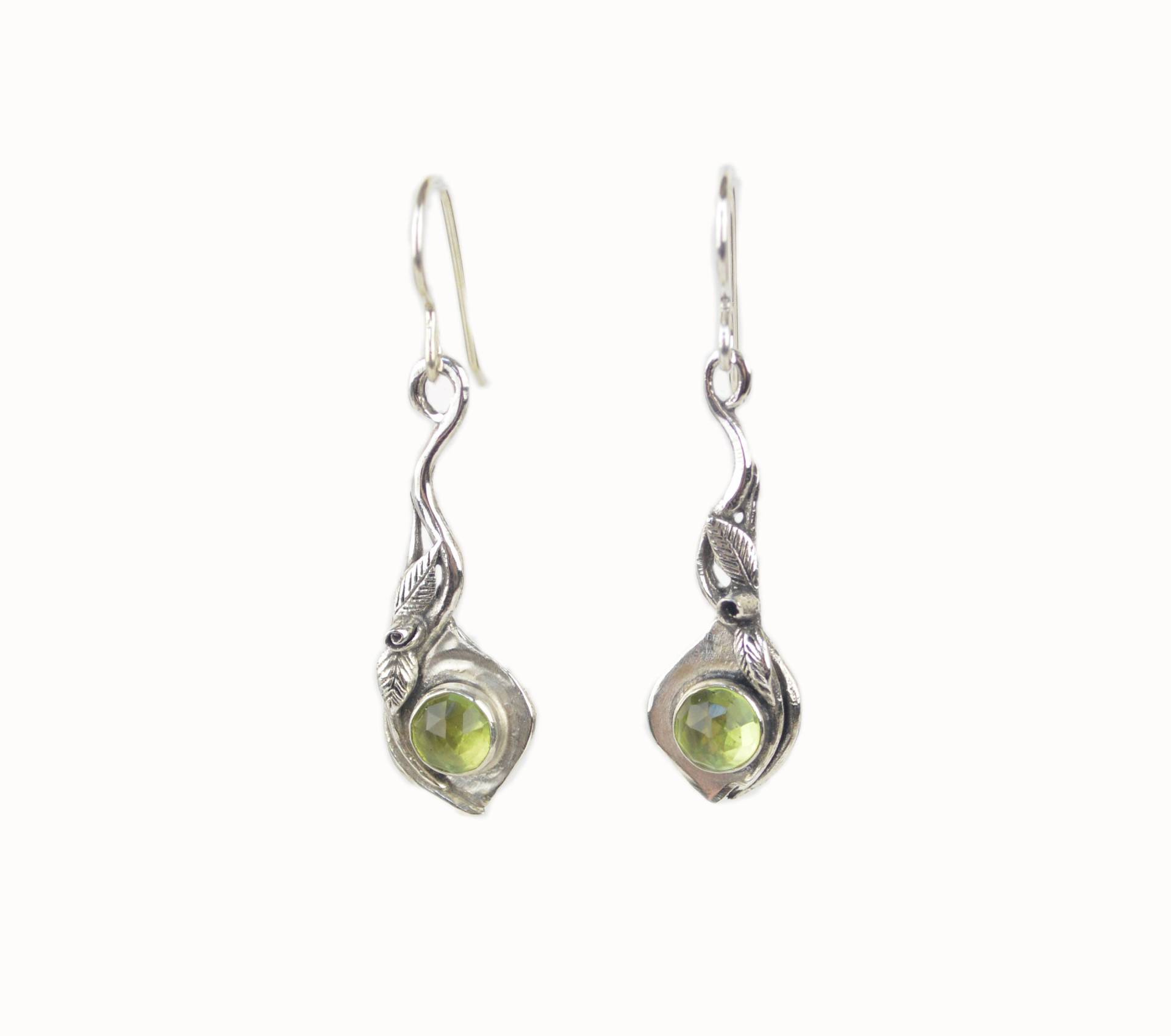 Peridot Ohrringe - Sterling Silber Rose Blatt Rosen Schmuck Peridot Ohrringe - Sterling Silber Rose Blatt Rosen Schmuck von KatJewelryShop