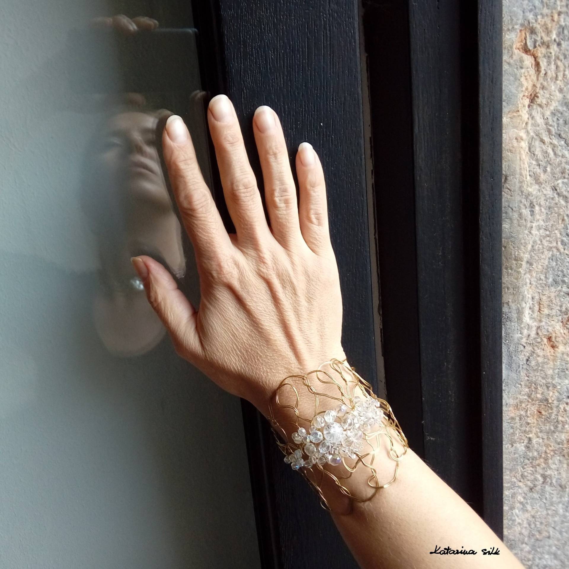 Brautarmband, Modernes Kristall Armband Für Braut von KatarinaSilkJewelry