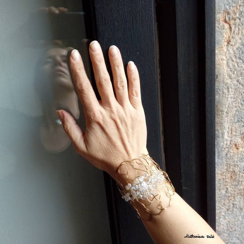 Brautarmband, Modernes Kristall Armband Für Braut von KatarinaSilkJewelry