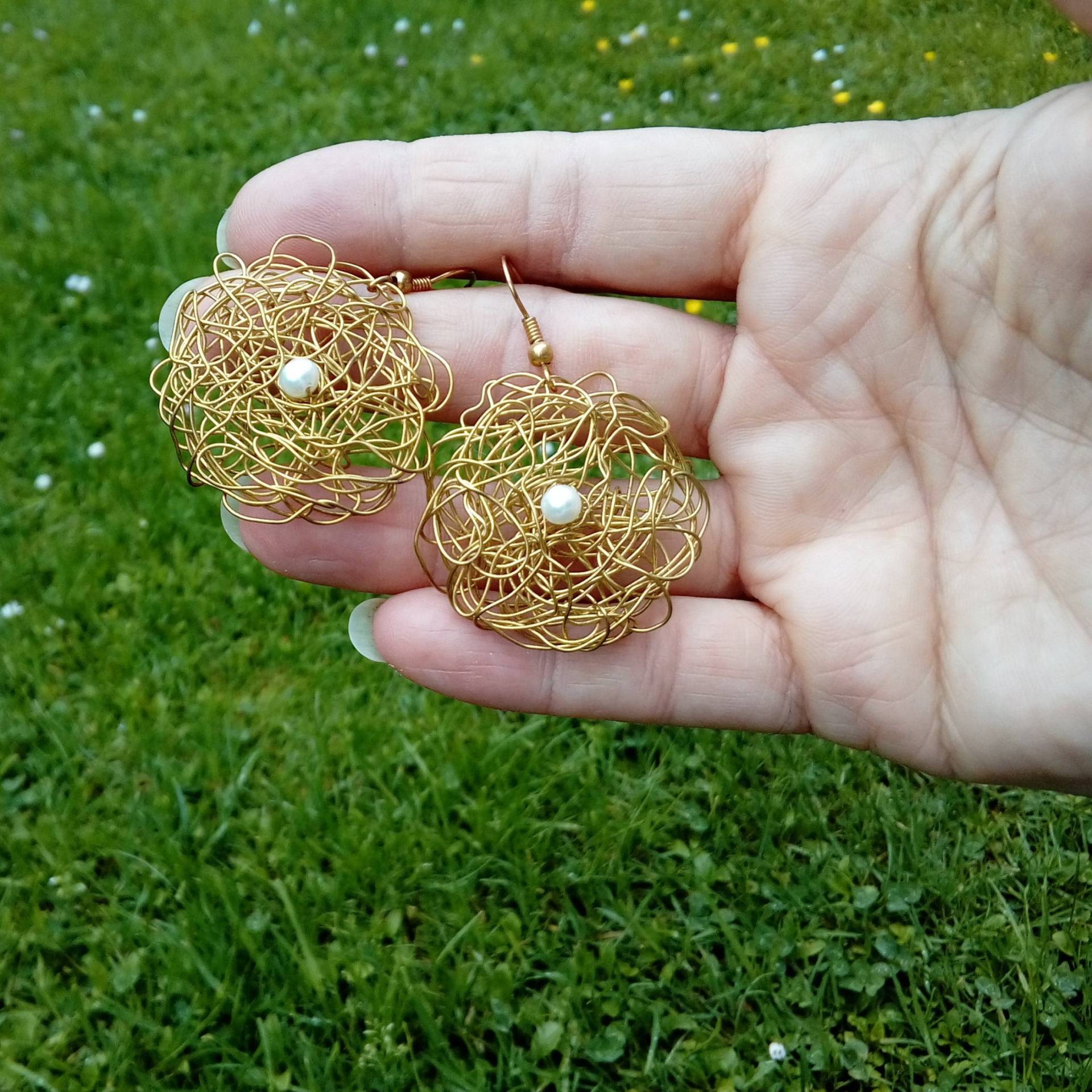 Große Ohrringe, Kreis Messing Ohrringe Geschenk Für Frau, Große Moderne von KatarinaSilkJewelry