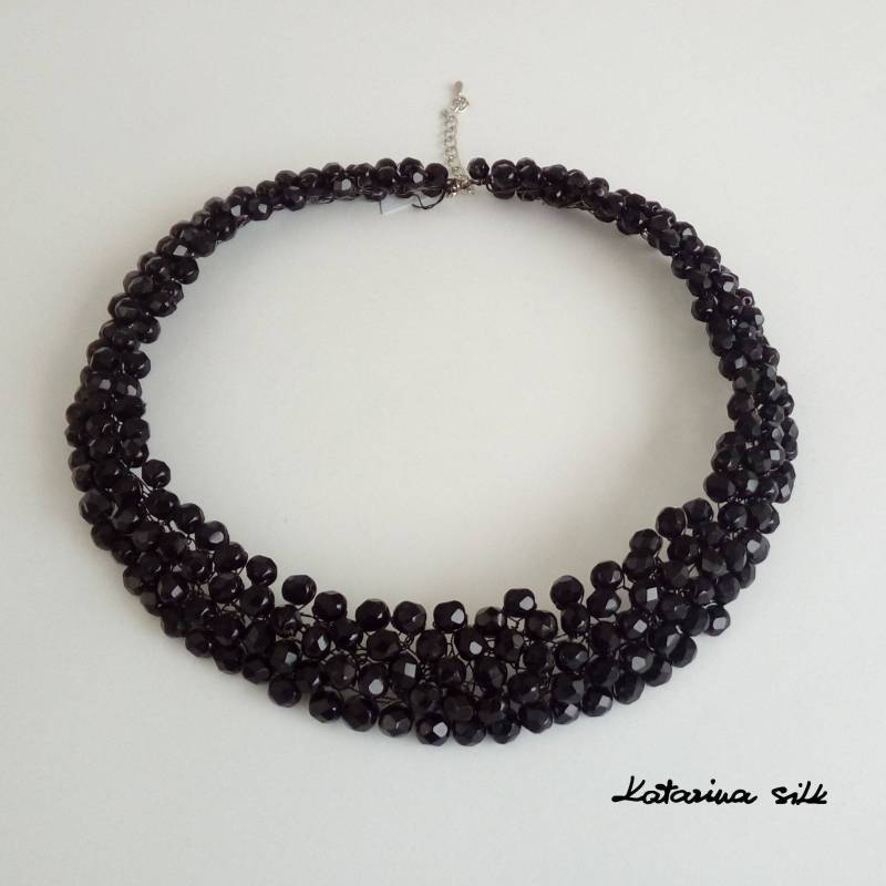 Halskette Mit Kristall, Geschenk Für Frau von KatarinaSilkJewelry