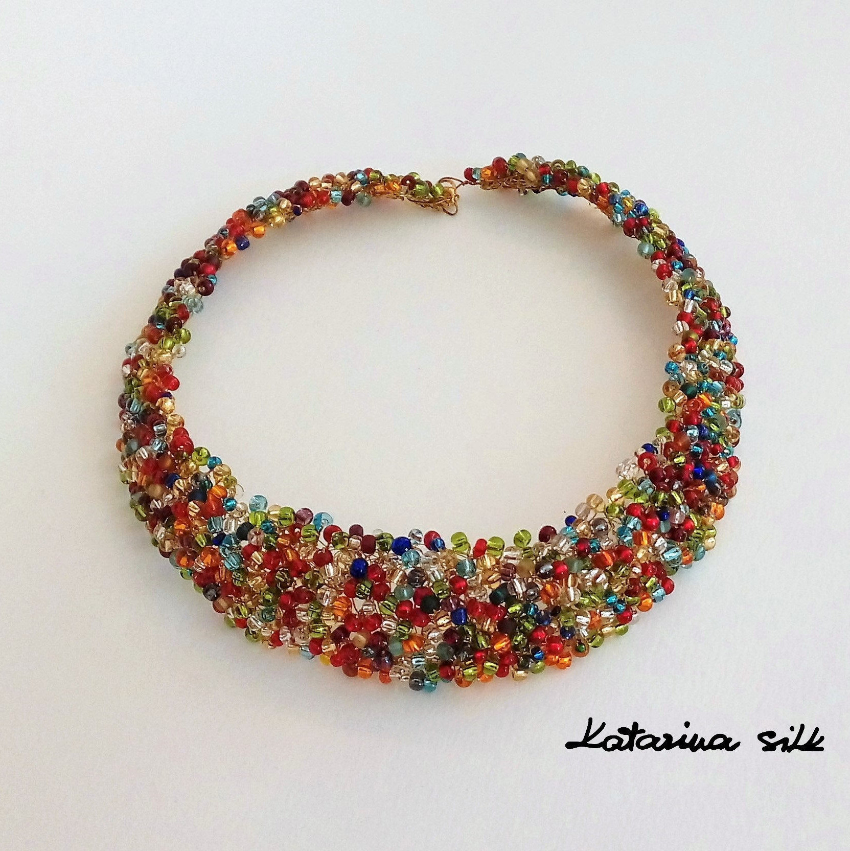 Regenbogen Halskette, Weihnachtsgeschenk, Handgemachte Halskette Für Mama von KatarinaSilkJewelry