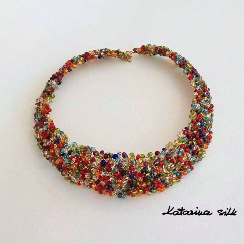 Regenbogen Halskette, Weihnachtsgeschenk, Handgemachte Halskette Für Mama von KatarinaSilkJewelry