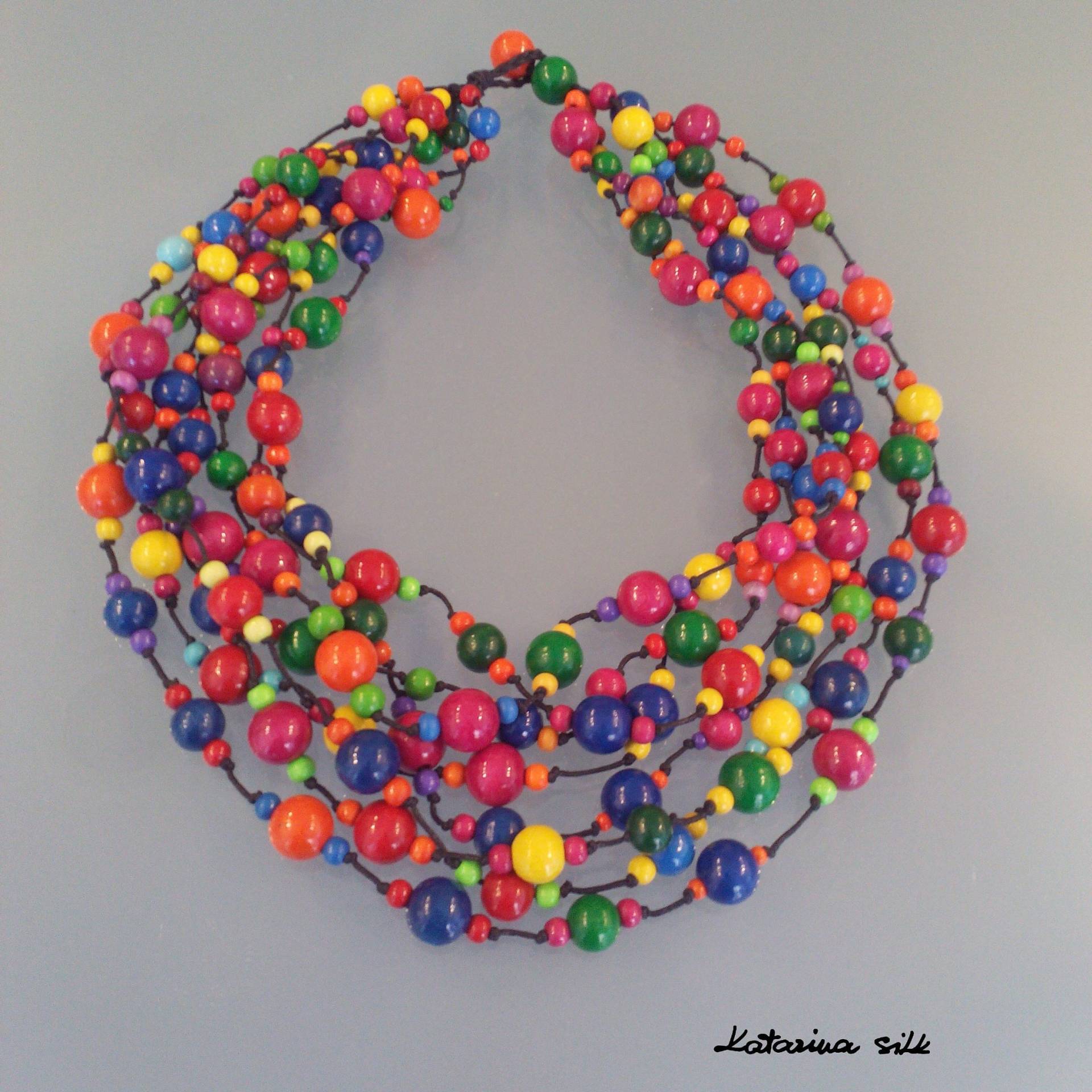 Regenbogen Halskette Für Mama Geschenk von KatarinaSilkJewelry