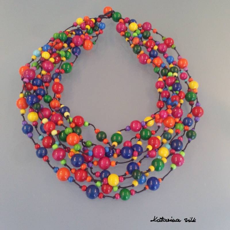 Regenbogen Halskette Für Mama Geschenk von KatarinaSilkJewelry