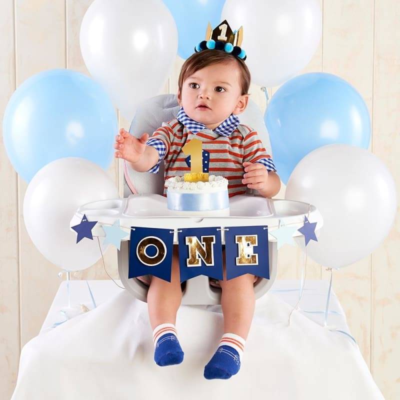 Blue & Gold 1st Birthday Decor Kit von Kate Aspen