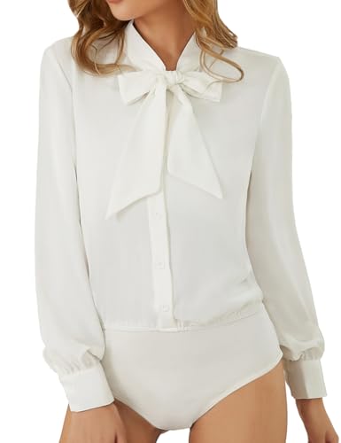Kate Kasin Damen Elegant Lange Ärmel Hemdbluse mit Stehkragen Büroblusen Lässige Oberteile Weiß L Kate Kasin Damen Elegant Lange Ärmel Hemdbluse mit Stehkragen Büroblusen Lässige Oberteile Weiß L von Kate Kasin