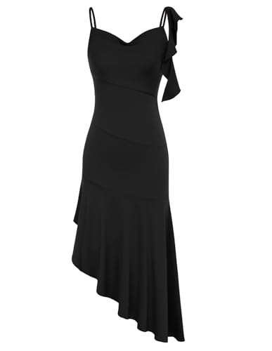 Kate Kasin Maxikleid Damen Sommer Wickelkleid Mit V-Ausschnitt Und Schulterfreiem Design Für Den Perfekten Sommertag Farbe:Schwarz*XL von Kate Kasin