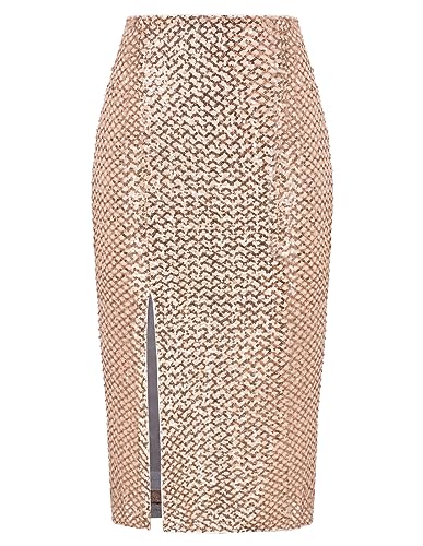 Kate Kasin Rock Bodycon Midi Skirt Female Maxirock Einfarbiger Farbe:BeigeS von Kate Kasin