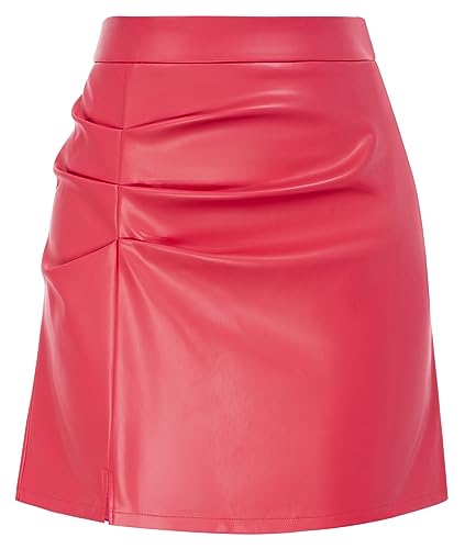 Kate Kasin Skirts for Women Rock Mit Hose Kurzer Rock Aus Leder Rosa Rot S von Kate Kasin