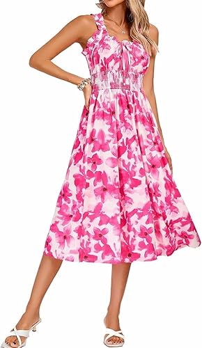 Kate Kasin Women's Casual Floral Sundress Sleeveless U-Neck Elastic Waist A-Line Midi Summer Dress Mid-Calf Length Comfortable Fabric Rose Floral S Kate Kasin Women's Casual Floral Sundress Sleeveless U-Neck Elastic Waist A-Line Midi Summer Dress Mid-Calf Length Comfortable Fabric Rose Floral S von Kate Kasin