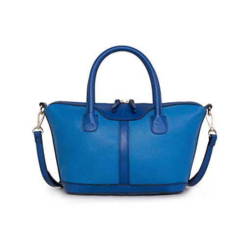 Kate Lee Damen Blau Umhängetasche Julyet Leder perforiert von Kate Lee