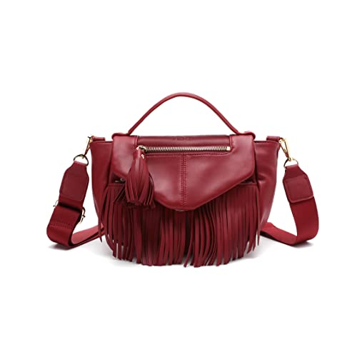 Kate Lee Damen Bruny Fringes Bordeaux Tasche von Kate Lee