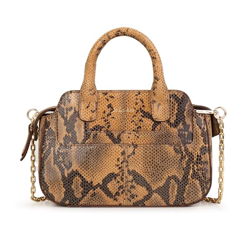 Kate Lee Damen Camel Dori Schultertasche aus Leder, Schwarz von Kate Lee