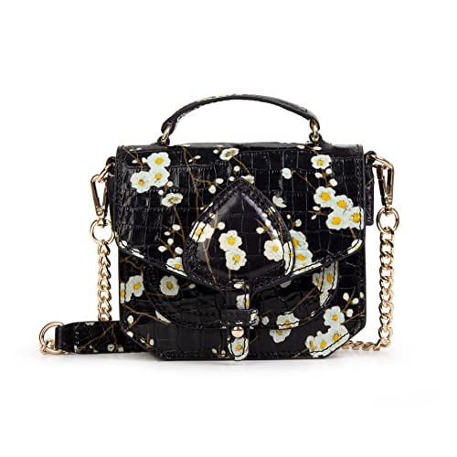 Kate Lee Damen Emelyne Schwarz Mini Tiny Eelyne Blumen Tasche von Kate Lee